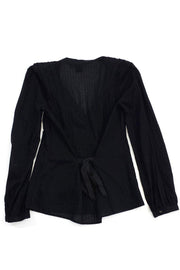 Current Boutique-Marc by Marc Jacobs - Black Cotton Long Sleeve Top Sz 2