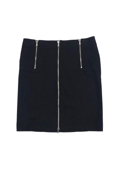 Current Boutique-Marc by Marc Jacobs - Black Cotton & Wool Blend Skirt Sz 8