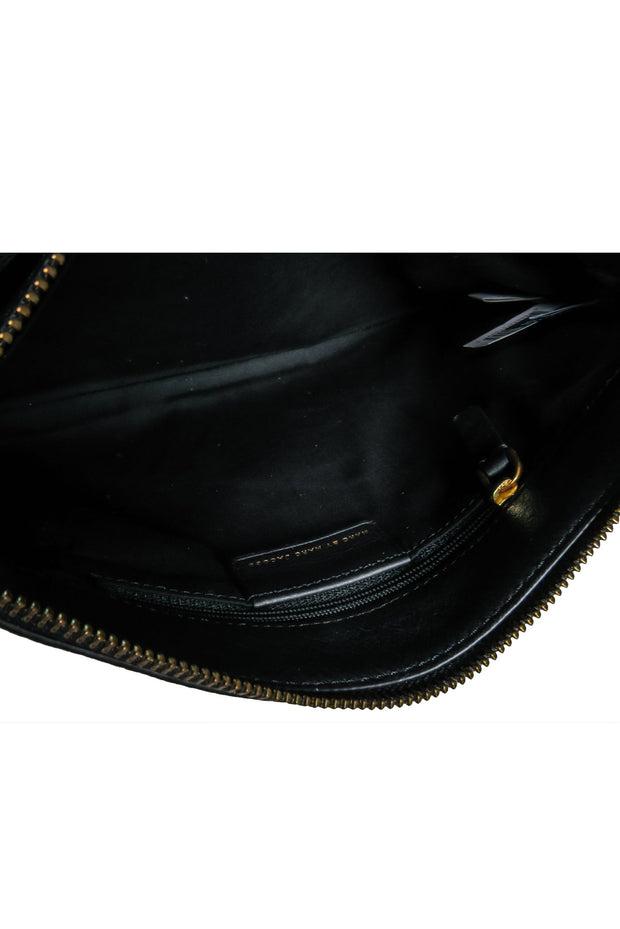 Current Boutique-Marc by Marc Jacobs - Black Leather Quilted Front Crossbody Bag