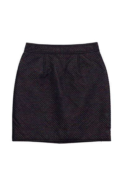 Current Boutique-Marc by Marc Jacobs - Black Metallic Quilted Skirt Sz 2