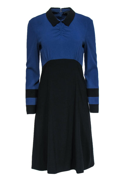 Current Boutique-Marc by Marc Jacobs - Black & Navy Colorblock Midi Dress Sz 8