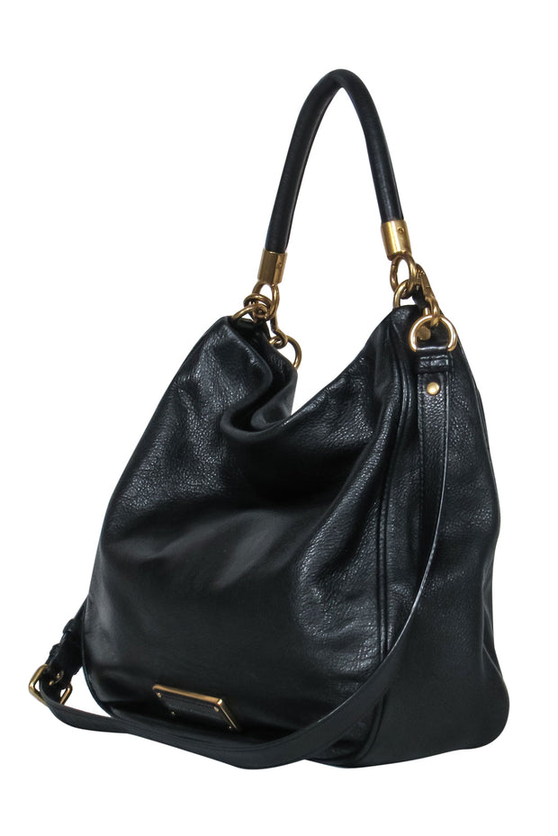 Current Boutique-Marc by Marc Jacobs - Black Pebbled Leather Convertible Carryall