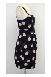 Current Boutique-Marc by Marc Jacobs - Black & Purple Polka Dot Silk Dress Sz 4