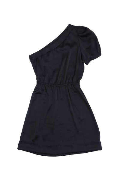 Current Boutique-Marc by Marc Jacobs - Black Shiny One Shoulder Dress Sz XS