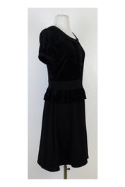Current Boutique-Marc by Marc Jacobs - Black Short Sleeve Peplum Dress Sz M