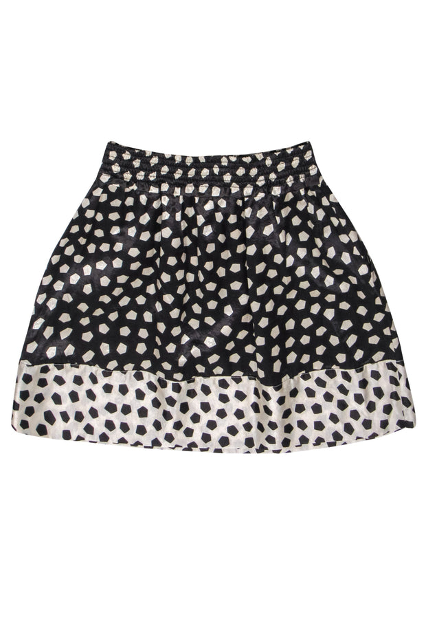Current Boutique-Marc by Marc Jacobs - Black & White Pentagon Print A-Line Skirt Sz S
