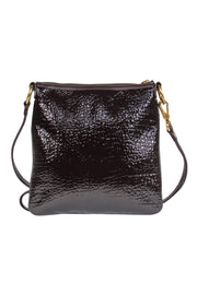Current Boutique-Marc by Marc Jacobs - Brown Patent Leather Reptile Embossed Crossbody
