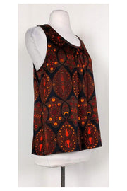 Current Boutique-Marc by Marc Jacobs - Brown Peacock Print Tank Top Sz S