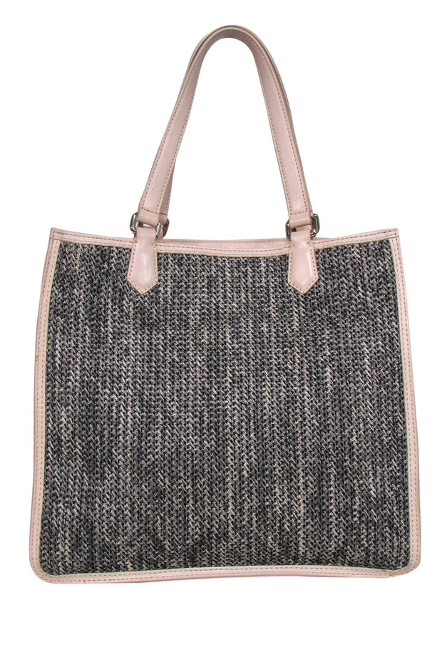 Current Boutique-Marc by Marc Jacobs - Brown Woven Textile Tote w/ Nude Leather Trim