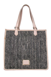 Current Boutique-Marc by Marc Jacobs - Brown Woven Textile Tote w/ Nude Leather Trim