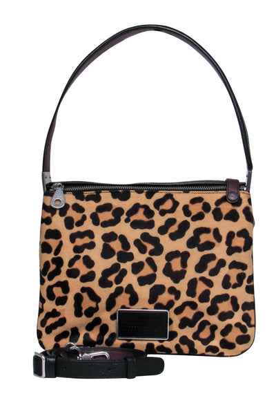 Current Boutique-Marc by Marc Jacobs - Calf Hair & Leather Cheetah Print Trifold Crossbody Bag