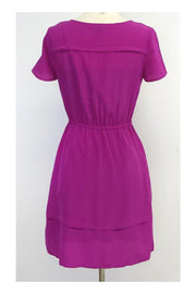 Current Boutique-Marc by Marc Jacobs - Fuchsia Silk Short Sleeve Dress Sz 0