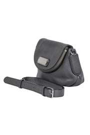 Current Boutique-Marc by Marc Jacobs - Gray Leather Flap Crossbody Bag