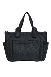 Current Boutique-Marc by Marc Jacobs - Large Black Logo Quilted Tote w/ Shoulder Strap