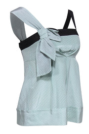 Current Boutique-Marc by Marc Jacobs - Mint Polka Dot Babydoll Blouse w/ Bow Sz 2