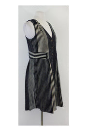 Current Boutique-Marc by Marc Jacobs - Navy & Beige Striped Dress Sz S