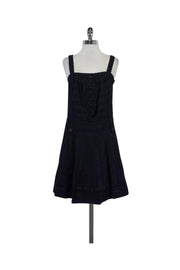 Current Boutique-Marc by Marc Jacobs - Navy Swiss Dot Textured Dress Sz XS