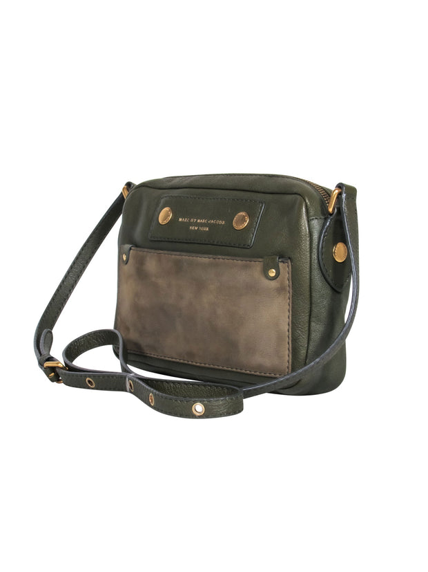 Marc by Marc Jacobs – Olive Green w/ Suede Front Crossbody Bag – Current  Boutique