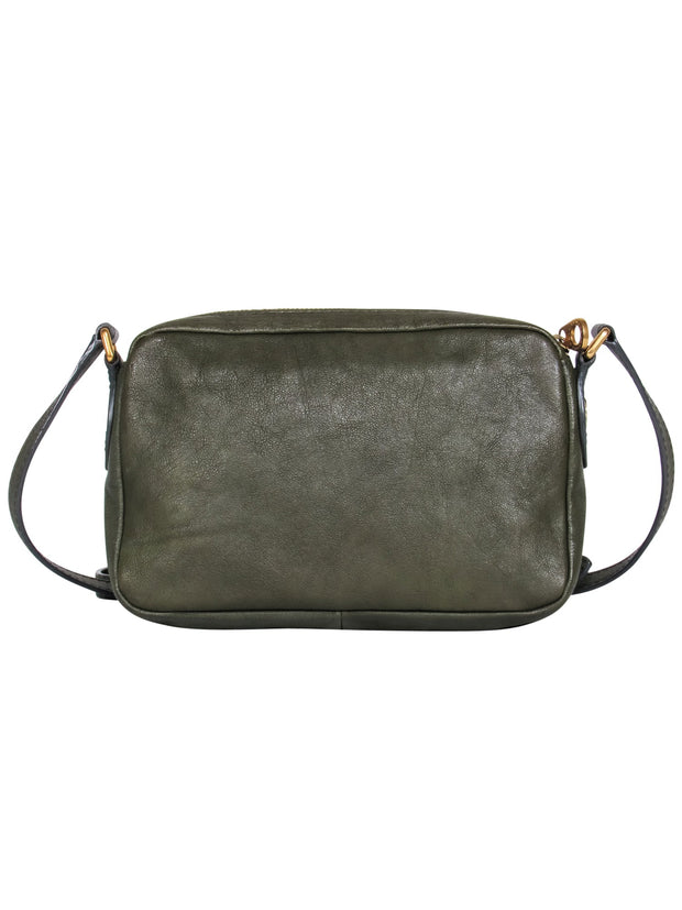 Current Boutique-Marc by Marc Jacobs – Olive Green w/ Suede Front Crossbody Bag