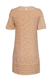 Current Boutique-Marc by Marc Jacobs - Peachy Tan & Gold Polka Dots Collared Dress Sz 2