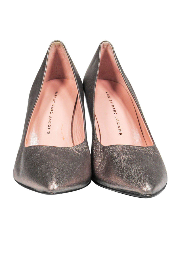 Current Boutique-Marc by Marc Jacobs - Pewter Pointed-Toe Pumps Sz 8