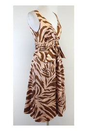 Current Boutique-Marc by Marc Jacobs - Pink & Brown Animal Print Dress Sz 8