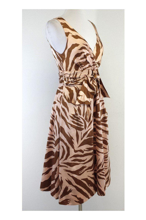 Current Boutique-Marc by Marc Jacobs - Pink & Brown Animal Print Dress Sz 8