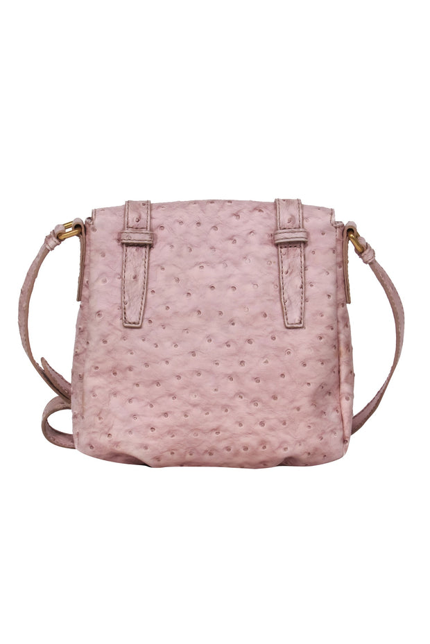 Current Boutique-Marc by Marc Jacobs - Pink Faux Ostritch Embossed Leather Satchel