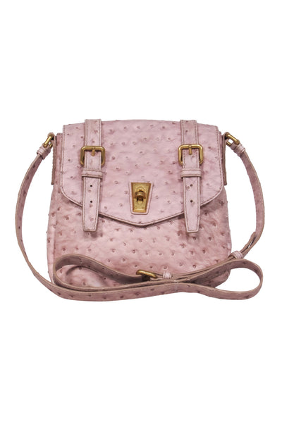 Current Boutique-Marc by Marc Jacobs - Pink Faux Ostritch Embossed Leather Satchel