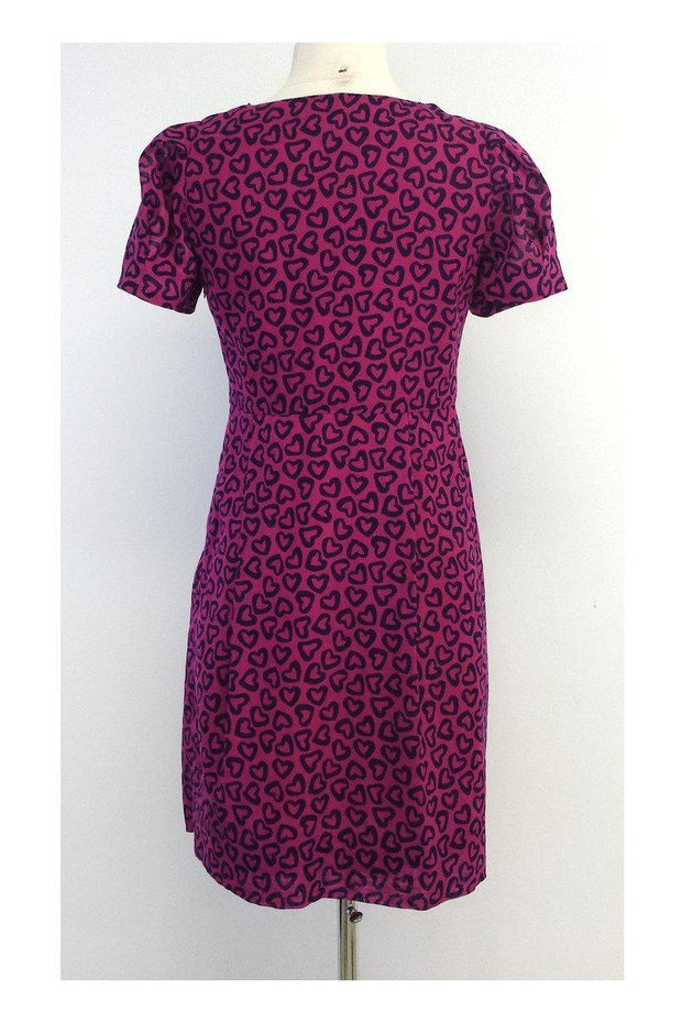Current Boutique-Marc by Marc Jacobs - Pink & Navy Heart Print Dress Sz 2