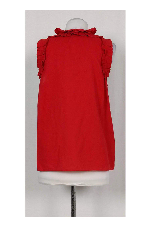 Current Boutique-Marc by Marc Jacobs - Red Ruffle Tank Top Sz M