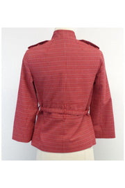 Current Boutique-Marc by Marc Jacobs - Red & White Cotton Blend Jacket Sz S