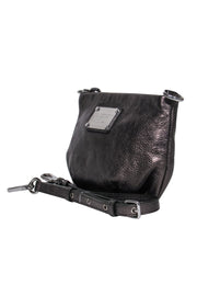 Current Boutique-Marc by Marc Jacobs - Silver Textured Leather Crossbody Bag w/ Adjustable Strap