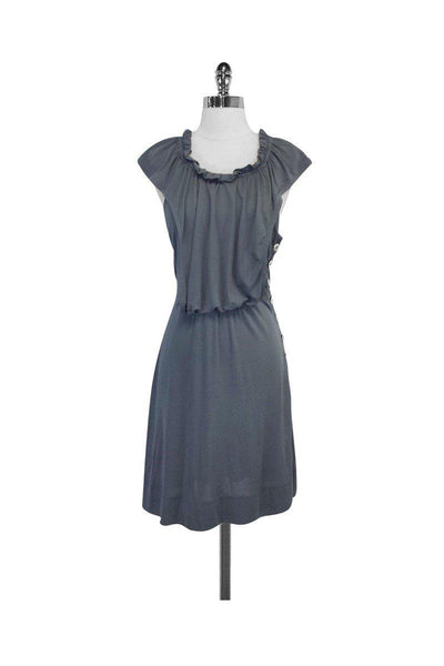 Current Boutique-Marc by Marc Jacobs - Slate Blue Draped Dress Sz S