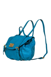 Current Boutique-Marc by Marc Jacobs - Teal Pebbled Leather Slouchy Backpack