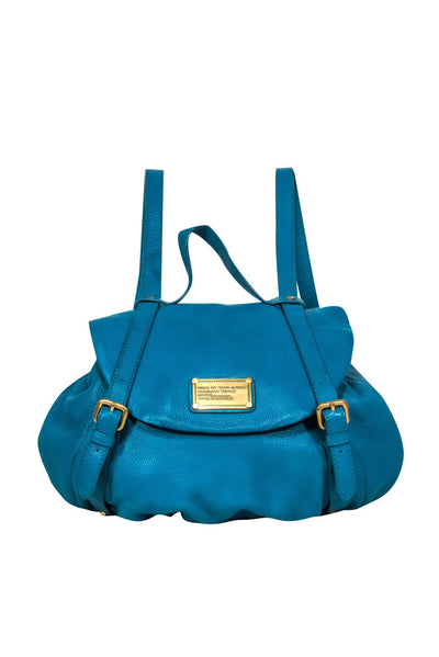 Current Boutique-Marc by Marc Jacobs - Teal Pebbled Leather Slouchy Backpack