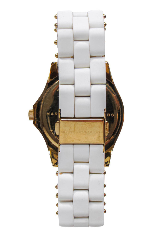 Current Boutique-Marc by Marc Jacobs - White Rubber Coated Link Watch