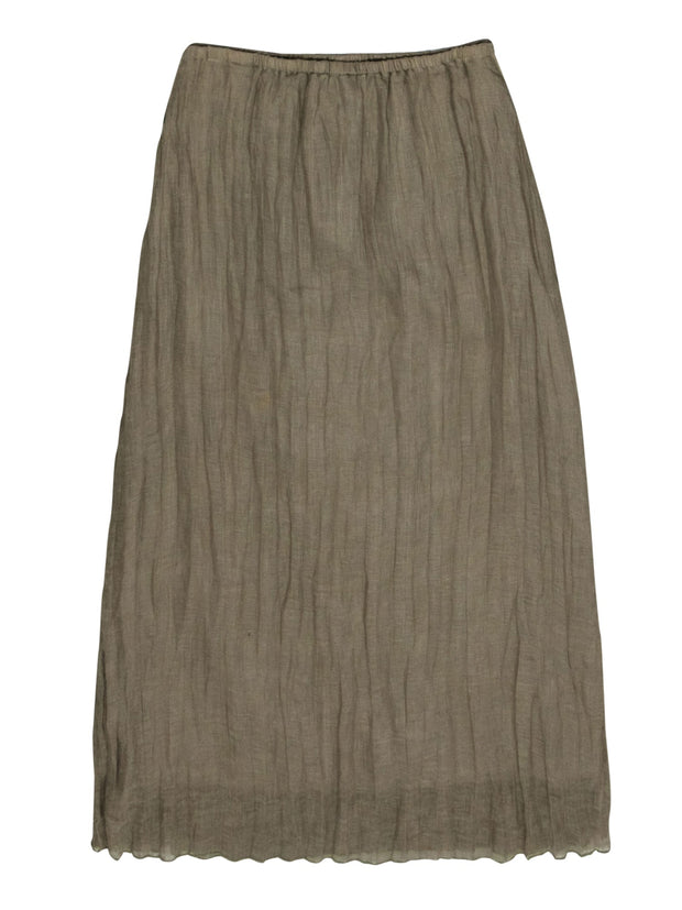 Current Boutique-Margaret O'Leary - Sage Green Linen Maxi Skirt Sz M