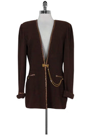 Current Boutique-Marie Gray - Brown Embellished Blazer Sz 8