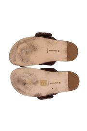 Current Boutique-Marion Parke - Cognac Leather Sandals w/ Buckle Sz 6