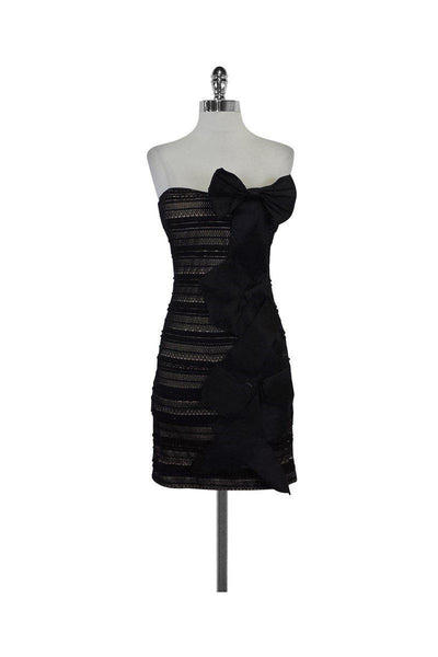 Current Boutique-Mark & James by Badgley Mischka - Black Lace Strapless Dress Sz XS