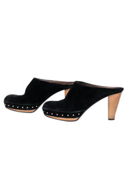 Current Boutique-Marni - Black Suede Clog Mule Heels Sz 8.5