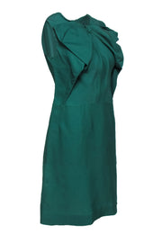 Current Boutique-Marni - Green Cap Sleeve Sheath Dress w/ Bow Sz S