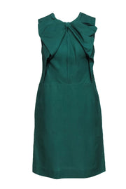 Current Boutique-Marni - Green Cap Sleeve Sheath Dress w/ Bow Sz S