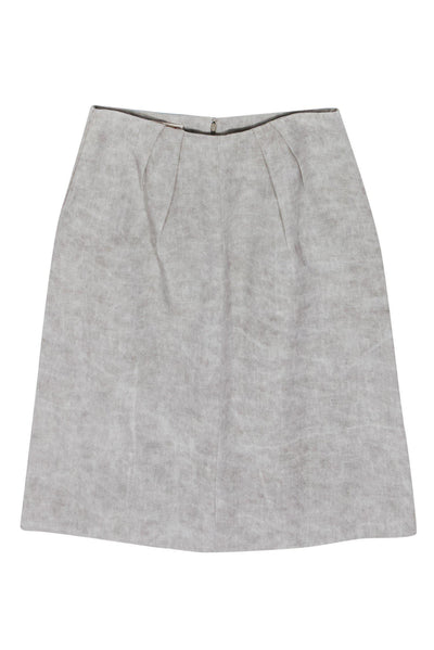 Current Boutique-Marni - Grey Linen Blend A-Line Skirt Sz 4