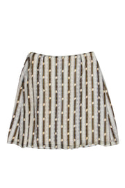 Current Boutique-Marni - Grey & Tan Printed Cotton Skirt Sz M