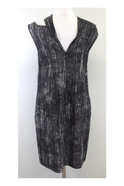 Current Boutique-Marni - Grey & White Print Sleeveless Dress Sz 4