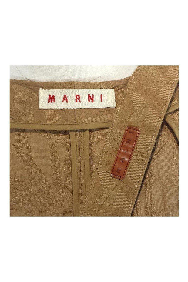 Current Boutique-Marni - Tan Belted Brocade Jacket Sz 6