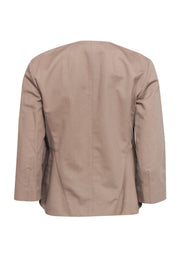 Current Boutique-Marni - Tan Collarless Cotton & Linen Blazer Sz 4