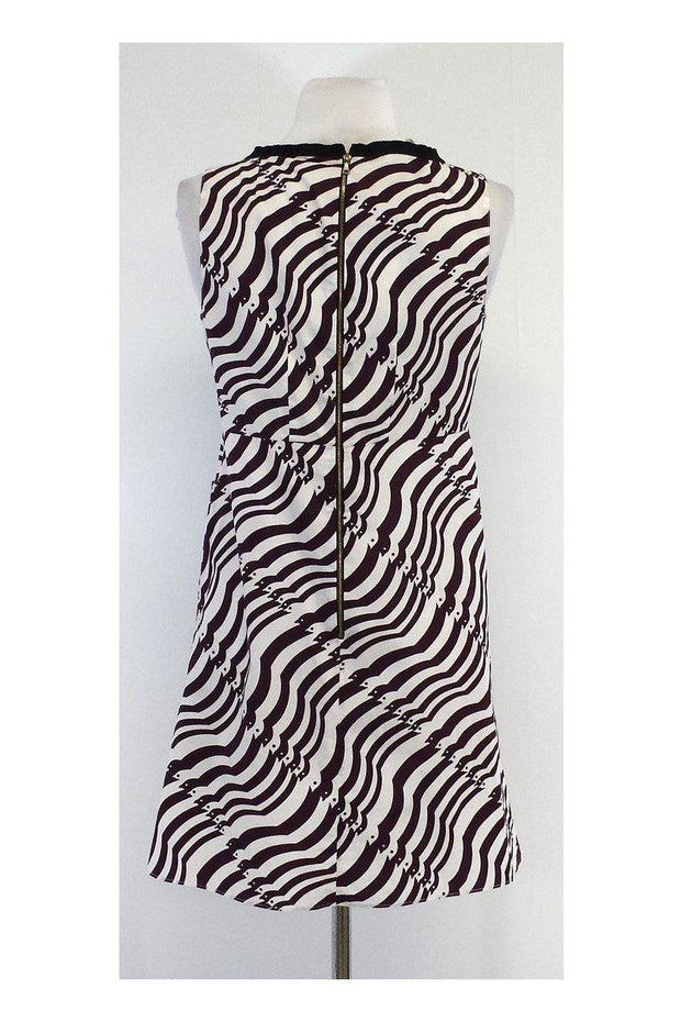 Current Boutique-Marni - White & Maroon Bird Tessellation Cotton Dress Sz 6